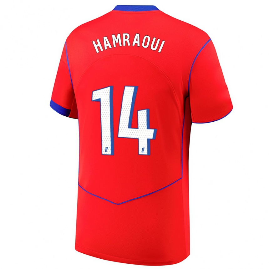 ילדים כדורגל חירא חמראוי #14 אדום כחול לבן ג'רזי קיט שלישי 2025/26