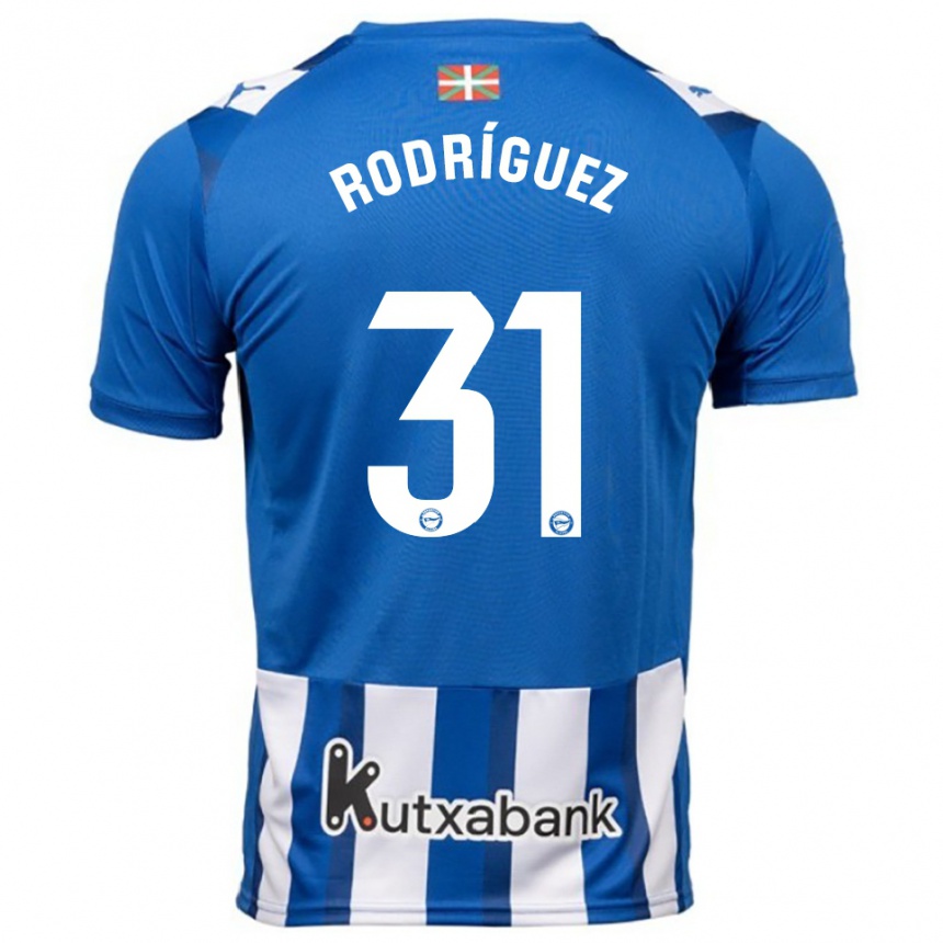 גברים כדורגל Adrián Rodríguez #31 כחול לבן ג'רזי ביתית 2025/26
