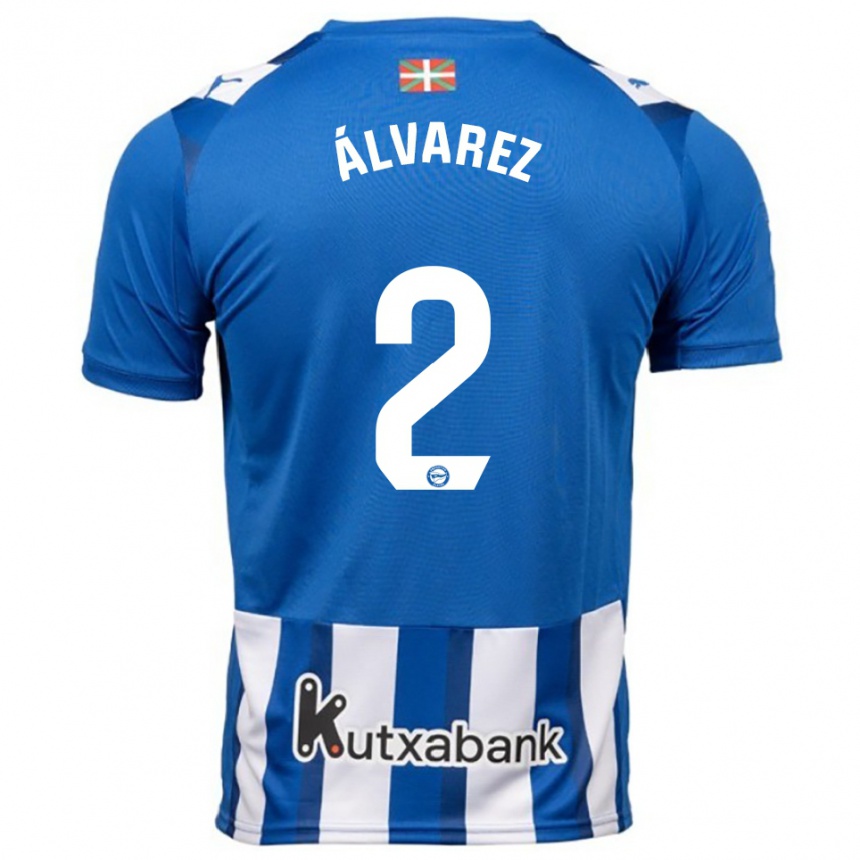 גברים כדורגל Joseda Álvarez #2 כחול לבן ג'רזי ביתית 2025/26