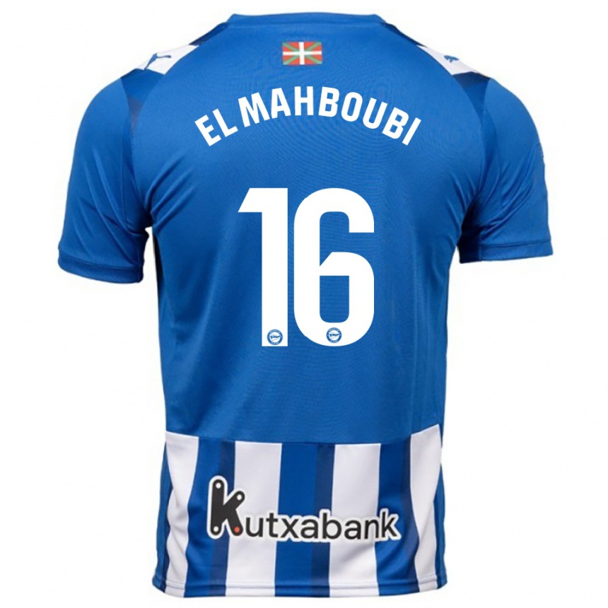 גברים כדורגל Sami El Mahboubi #16 כחול לבן ג'רזי ביתית 2025/26