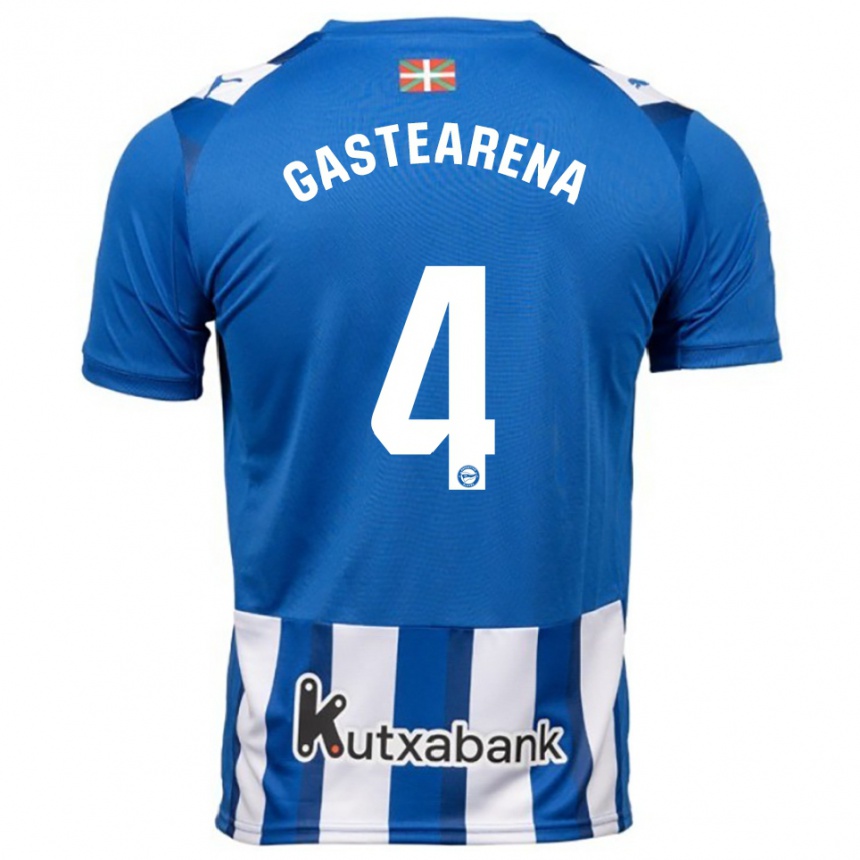 גברים כדורגל Itziar Gastearena #4 כחול לבן ג'רזי ביתית 2025/26