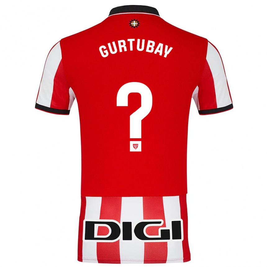 גברים כדורגל Elene Gurtubay Loyo #0 אדום לבן ג'רזי ביתית 2025/26