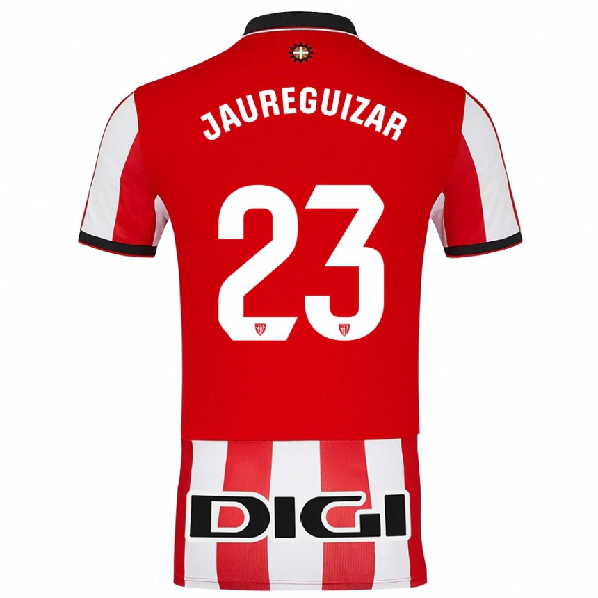 גברים כדורגל Mikel Jauregizar #23 אדום לבן ג'רזי ביתית 2025/26