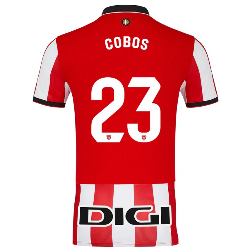 גברים כדורגל Alain Cobos #23 אדום לבן ג'רזי ביתית 2025/26