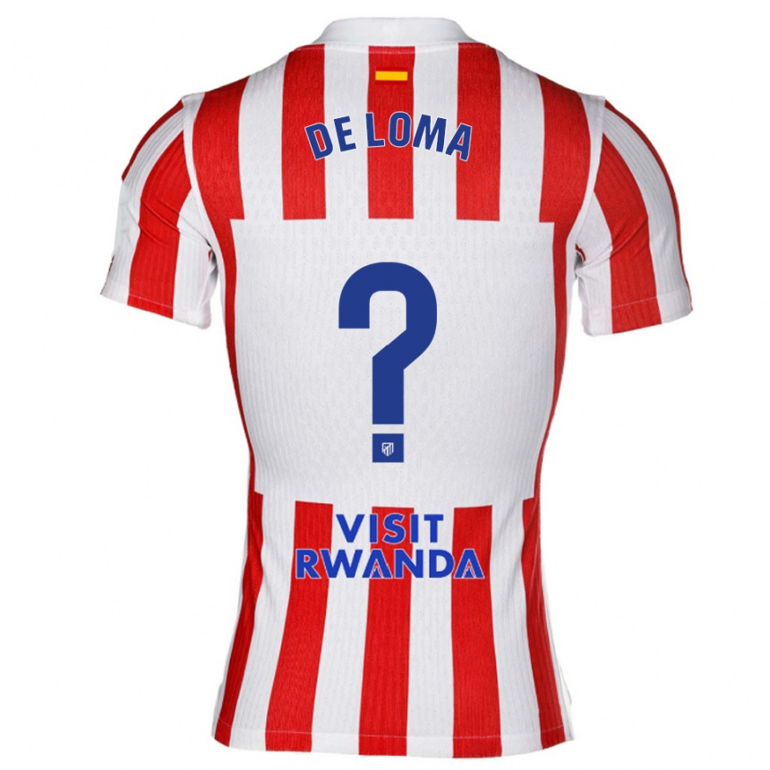 גברים כדורגל מרקוס דה לומה #0 אדום לבן ג'רזי ביתית 2025/26