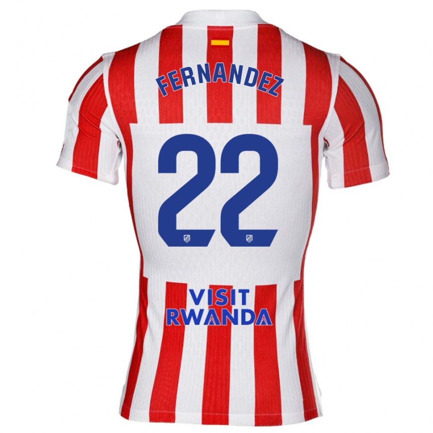 גברים כדורגל David Fernández #22 אדום לבן ג'רזי ביתית 2025/26
