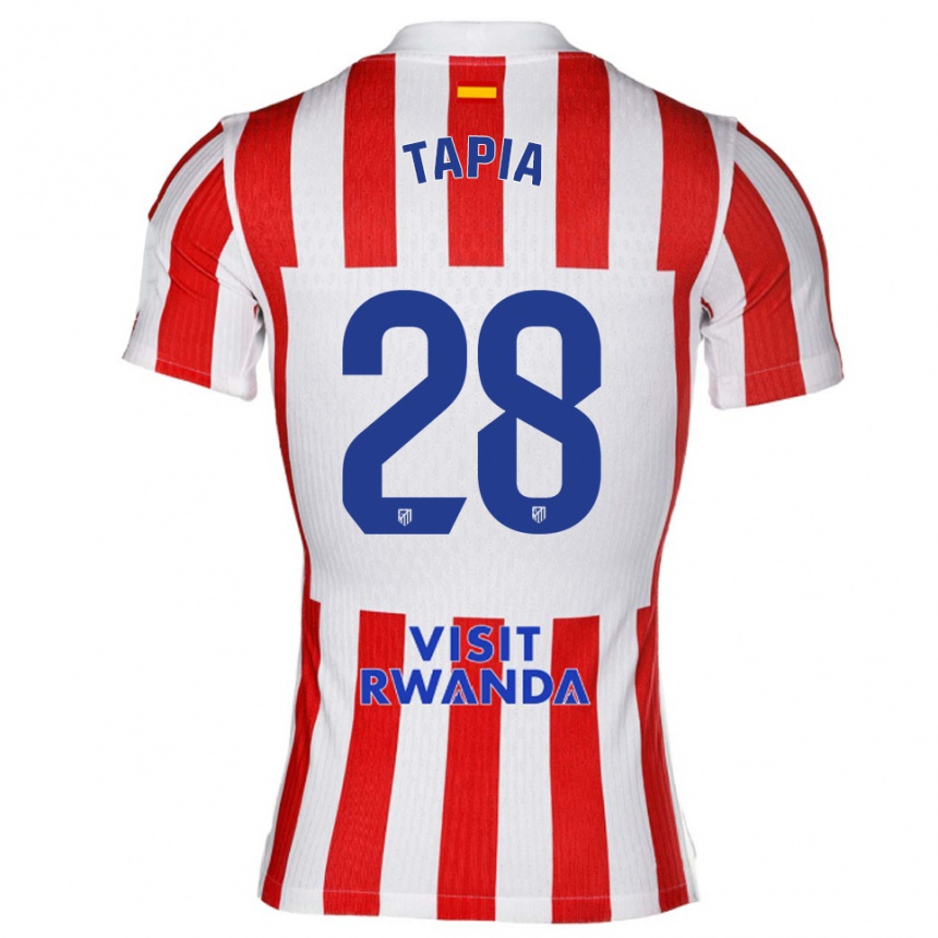 גברים כדורגל Unai Tapia #28 אדום לבן ג'רזי ביתית 2025/26