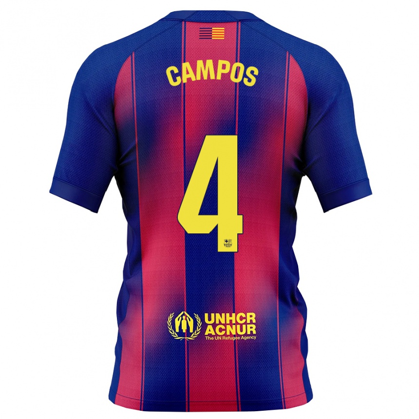 גברים כדורגל Alex Campos #4 כחול אדום ג'רזי ביתית 2025/26