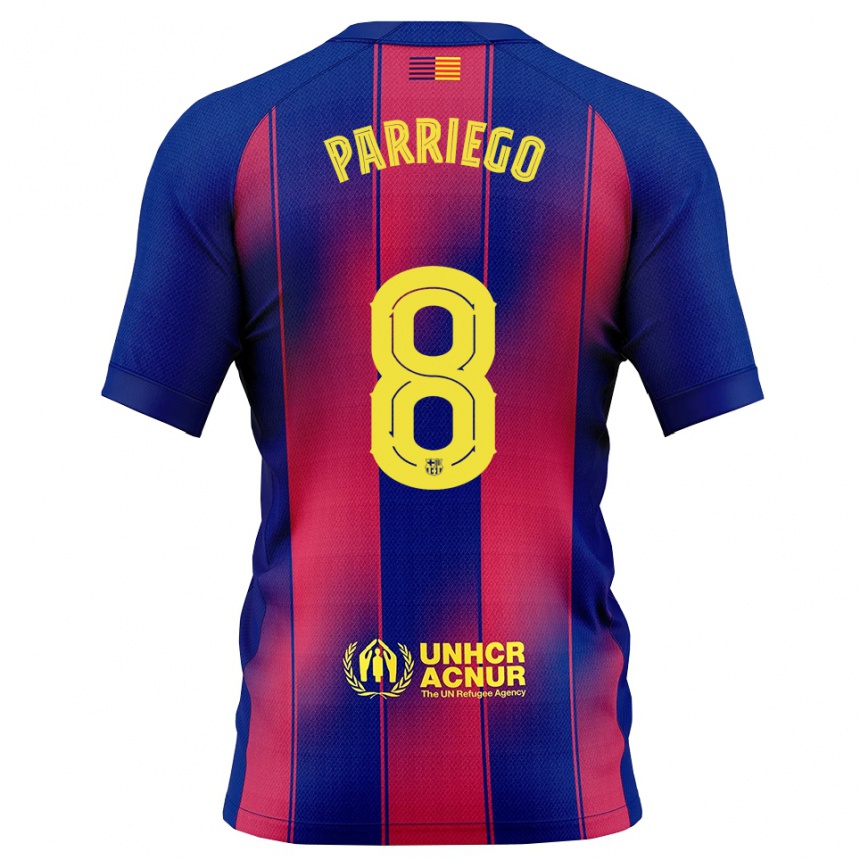 גברים כדורגל Marcos Parriego #8 כחול אדום ג'רזי ביתית 2025/26