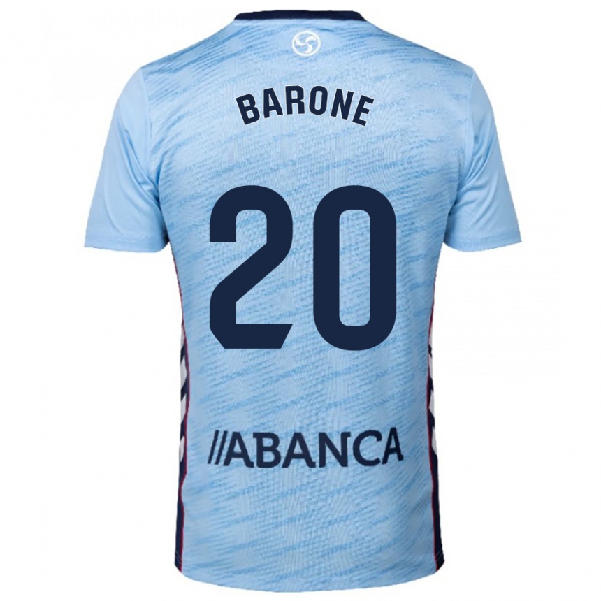 גברים כדורגל Caio Barone #20 תכלת אדום ג'רזי ביתית 2025/26