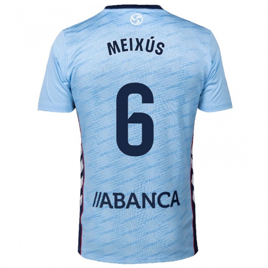 גברים כדורגל Pablo Meixús #6 תכלת אדום ג'רזי ביתית 2025/26