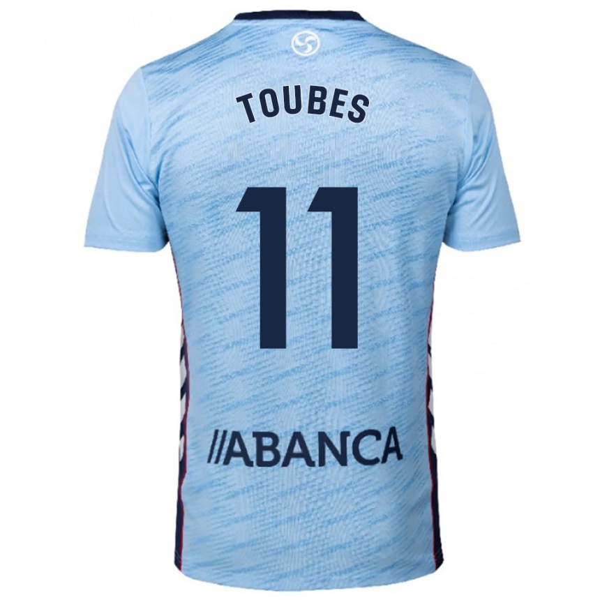 גברים כדורגל Ana Toubes #11 תכלת אדום ג'רזי ביתית 2025/26