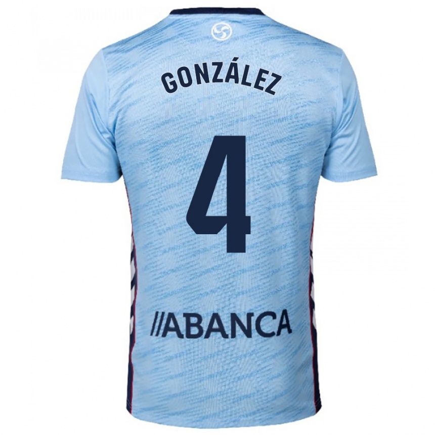 גברים כדורגל Paula González #4 תכלת אדום ג'רזי ביתית 2025/26