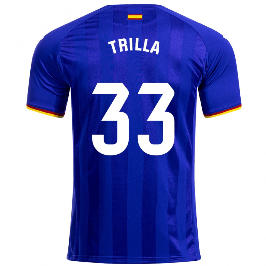 גברים כדורגל Guillem Trilla #33 כחול אדום צהוב ג'רזי ביתית 2025/26