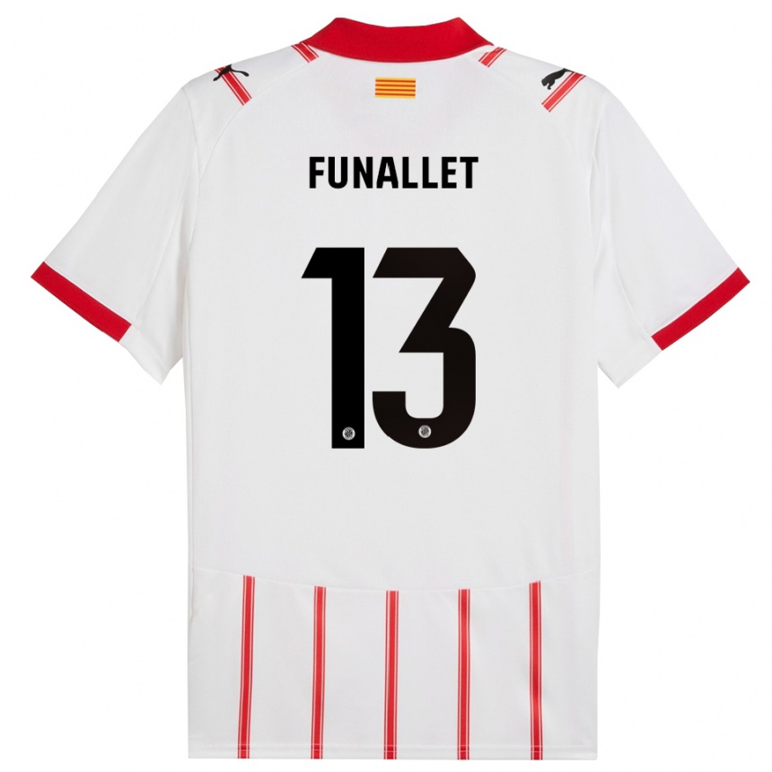 גברים כדורגל Pau Funallet #13 לבן אדום ג'רזי ביתית 2025/26
