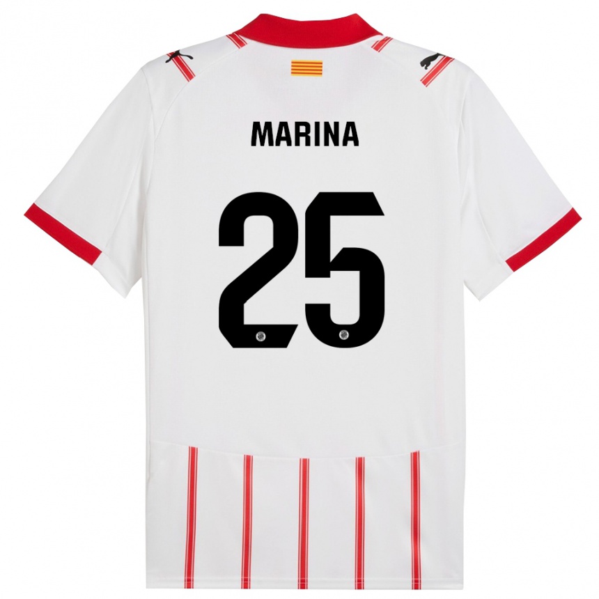 גברים כדורגל Sergi Marina #25 לבן אדום ג'רזי ביתית 2025/26