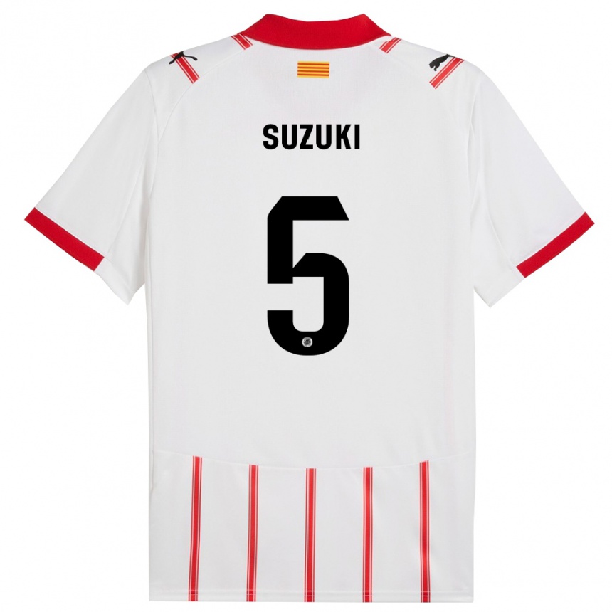 גברים כדורגל ואדי איברהים סוזוקי #5 לבן אדום ג'רזי ביתית 2025/26