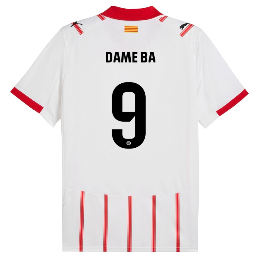 גברים כדורגל Papa Dame Ba #9 לבן אדום ג'רזי ביתית 2025/26