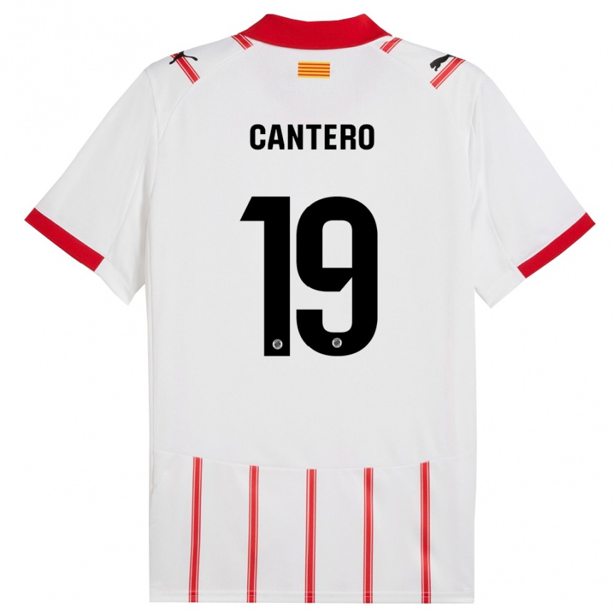 גברים כדורגל אדריאן קנטרו #19 לבן אדום ג'רזי ביתית 2025/26