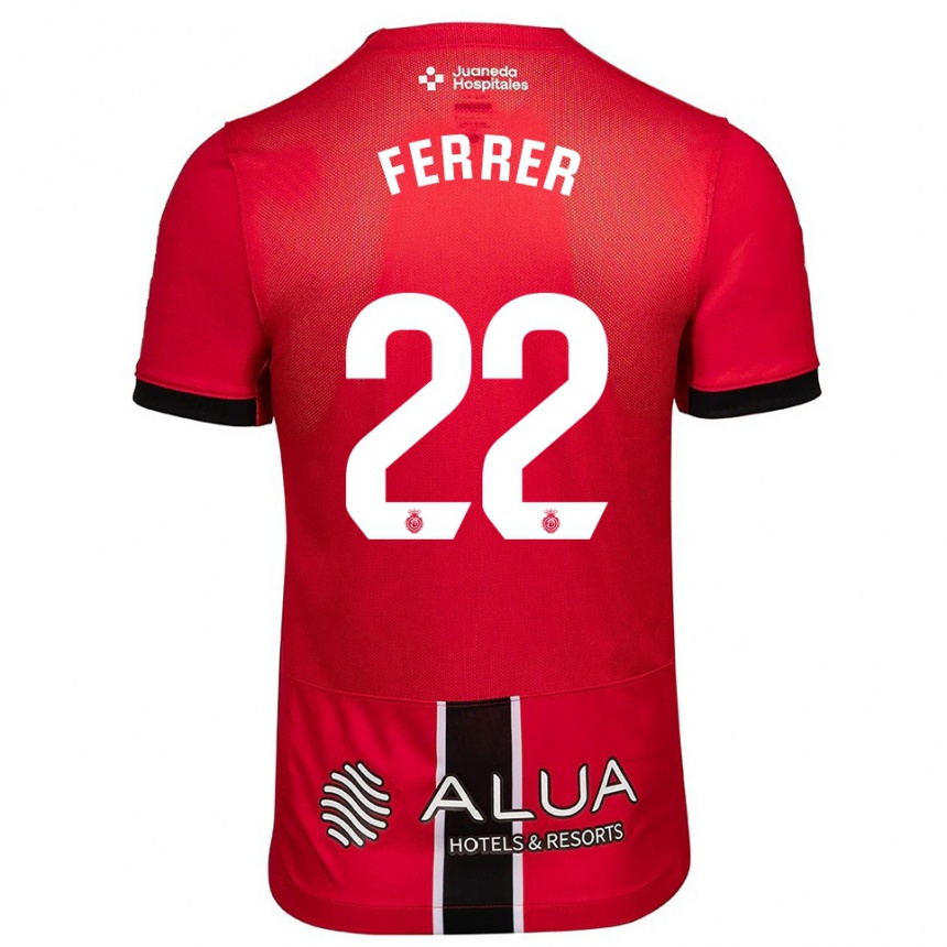 גברים כדורגל David Ferrer #22 אדום שחור ג'רזי ביתית 2025/26