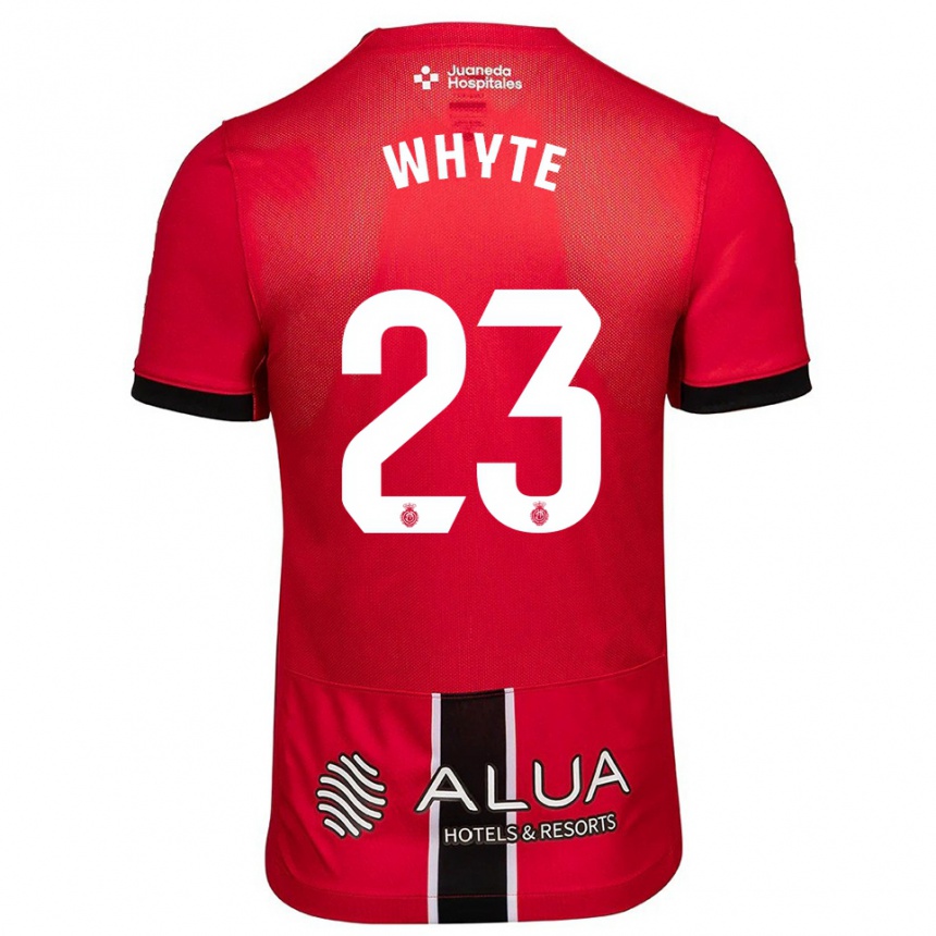 גברים כדורגל Michael Whyte #23 אדום שחור ג'רזי ביתית 2025/26