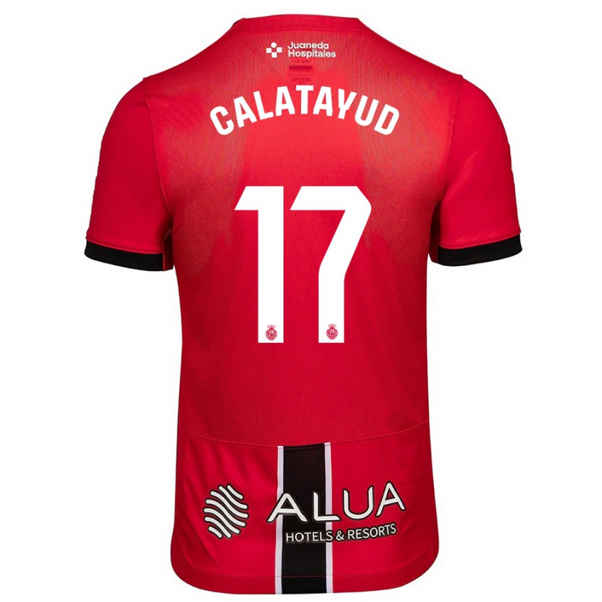 גברים כדורגל Miguel Calatayud #17 אדום שחור ג'רזי ביתית 2025/26