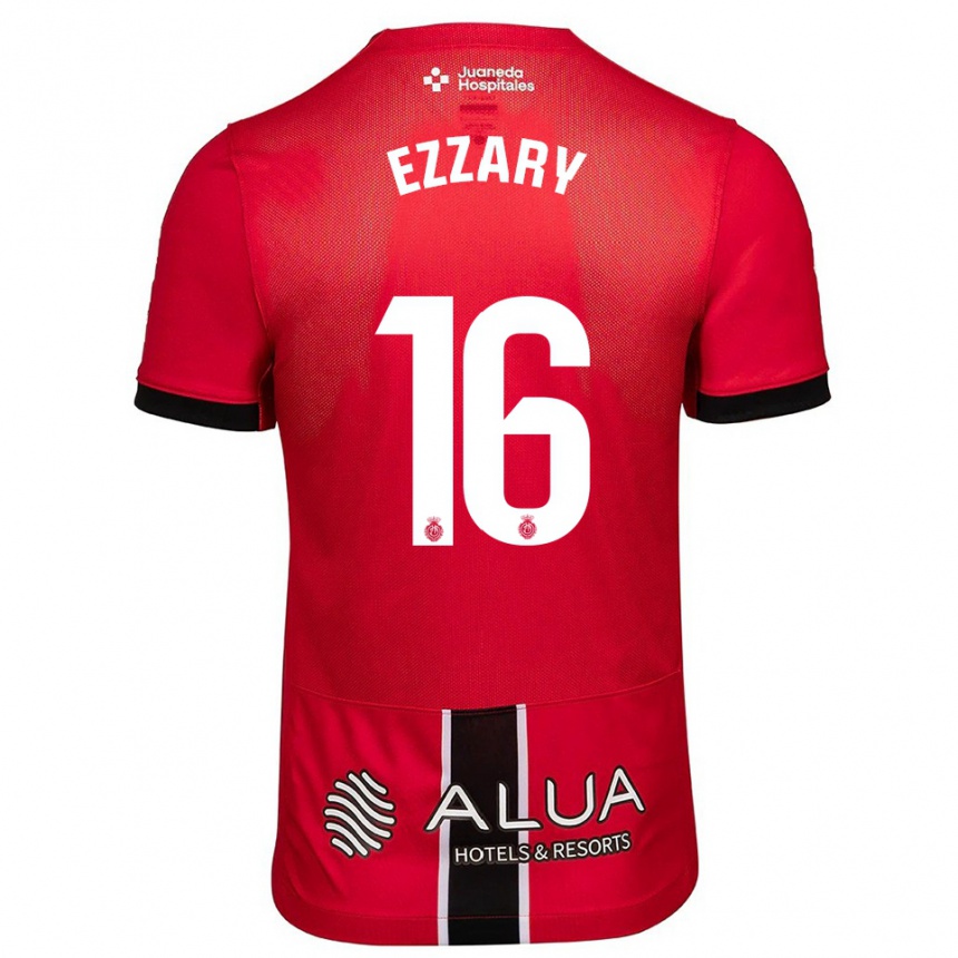 גברים כדורגל Ismael Ezzary #16 אדום שחור ג'רזי ביתית 2025/26
