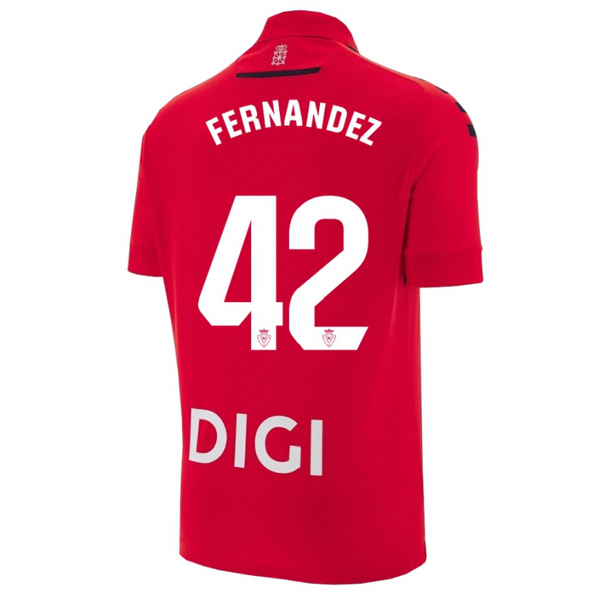 גברים כדורגל Rafa Fernández #42 אדום שחור ג'רזי ביתית 2025/26