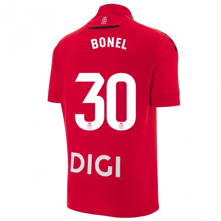 גברים כדורגל Asier Bonel #30 אדום שחור ג'רזי ביתית 2025/26
