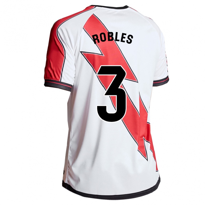 גברים כדורגל Diego Robles #3 לבן אדום ג'רזי ביתית 2025/26