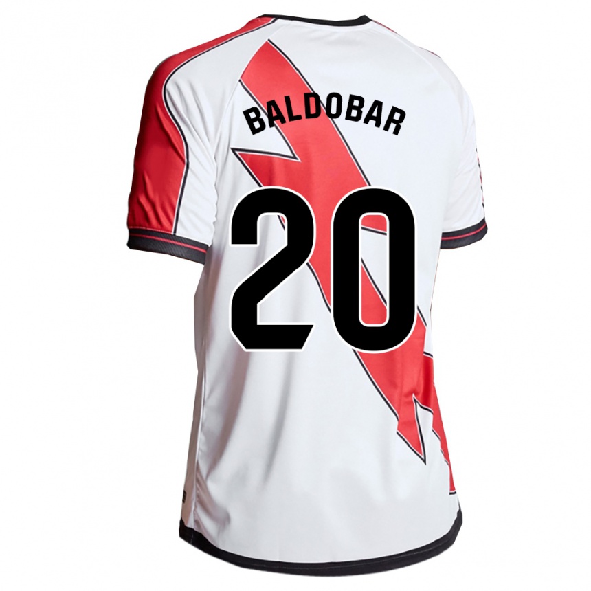 גברים כדורגל Javi Baldobar #20 לבן אדום ג'רזי ביתית 2025/26