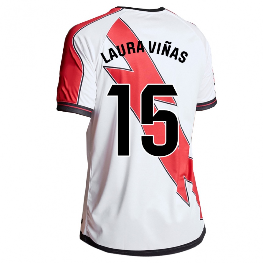גברים כדורגל Laura Viñas Herrera #15 לבן אדום ג'רזי ביתית 2025/26