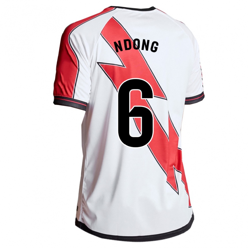 גברים כדורגל Whissy Ndong #6 לבן אדום ג'רזי ביתית 2025/26