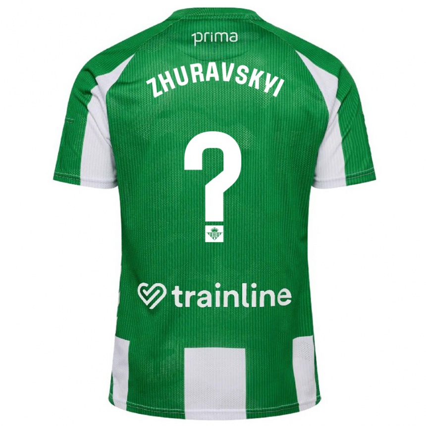 גברים כדורגל Yan Zhuravskyi #0 ירוק לבן ג'רזי ביתית 2025/26