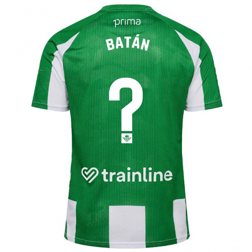גברים כדורגל Fran Batán #0 ירוק לבן ג'רזי ביתית 2025/26