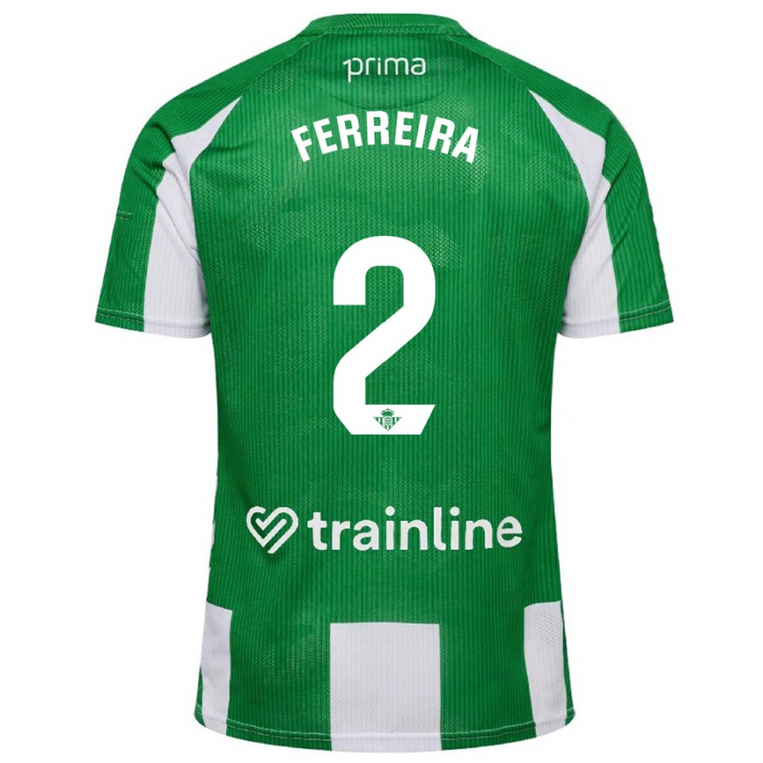 גברים כדורגל Kilian Ferreira #2 ירוק לבן ג'רזי ביתית 2025/26