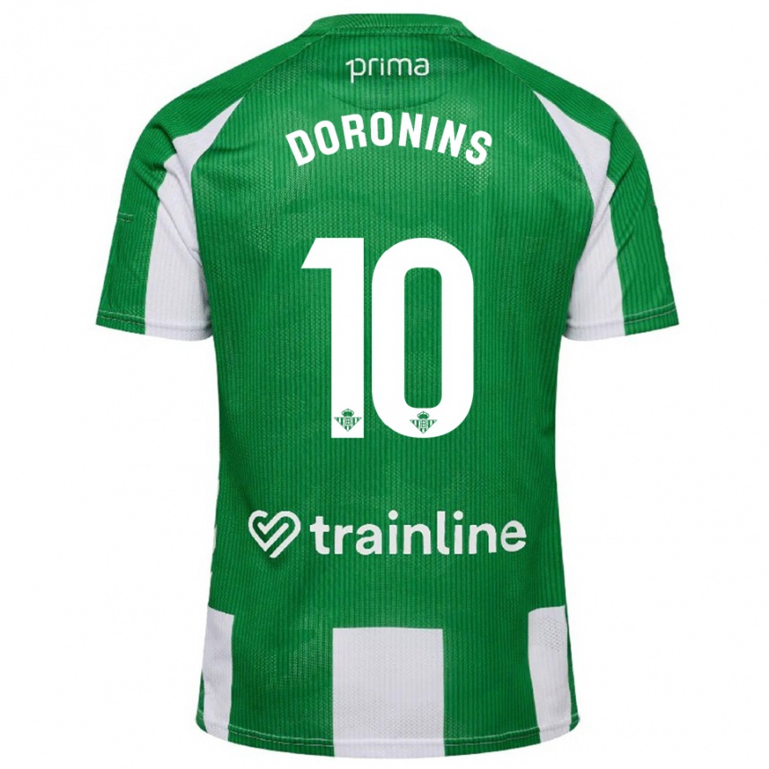 גברים כדורגל Nikita Doronins #10 ירוק לבן ג'רזי ביתית 2025/26