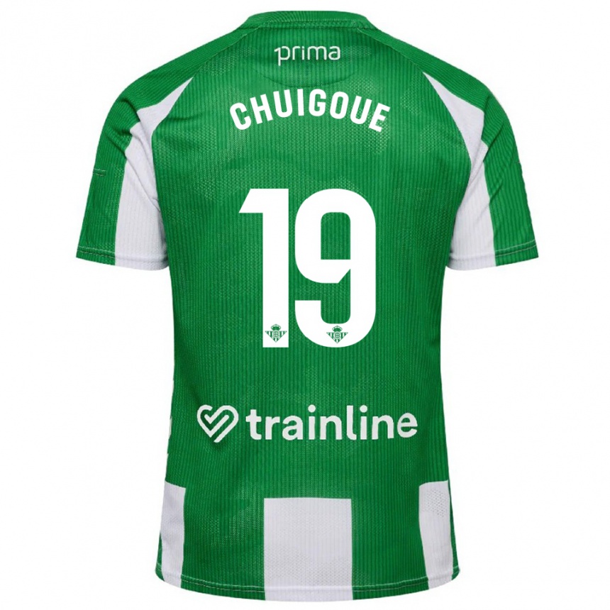 גברים כדורגל Dorine Chuigoué #19 ירוק לבן ג'רזי ביתית 2025/26