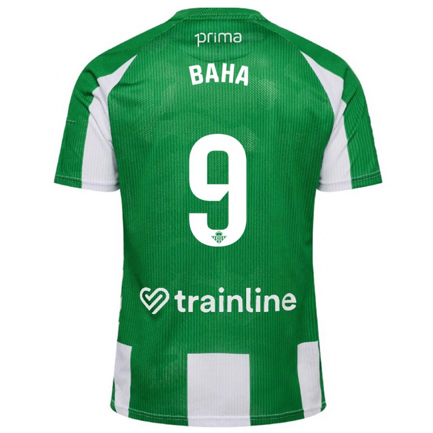 גברים כדורגל Ziyad Baha #9 ירוק לבן ג'רזי ביתית 2025/26