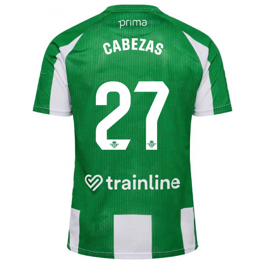 גברים כדורגל Ángela Cabezas #27 ירוק לבן ג'רזי ביתית 2025/26