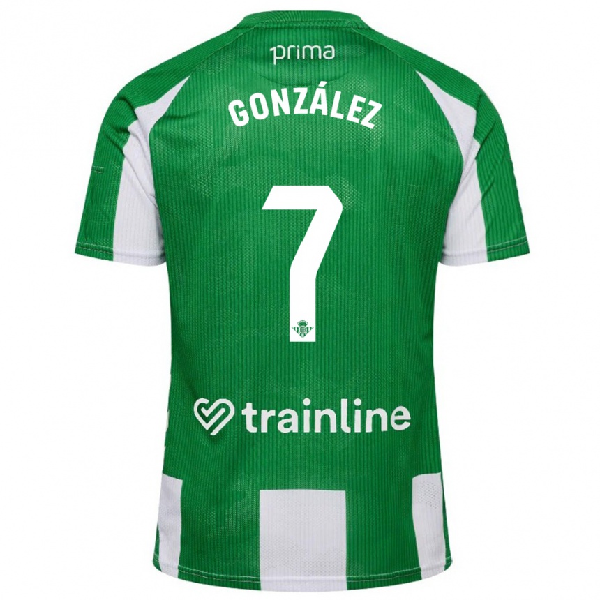 גברים כדורגל Antonio González #7 ירוק לבן ג'רזי ביתית 2025/26