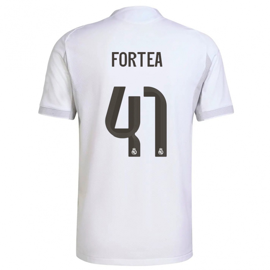 גברים כדורגל ז'סוס פורטה #41 לבן צהוב ג'רזי ביתית 2025/26