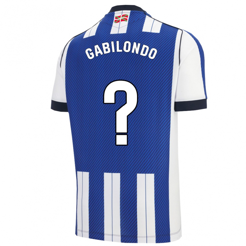 גברים כדורגל מחקר Gabilondo #0 כחול לבן ג'רזי ביתית 2025/26