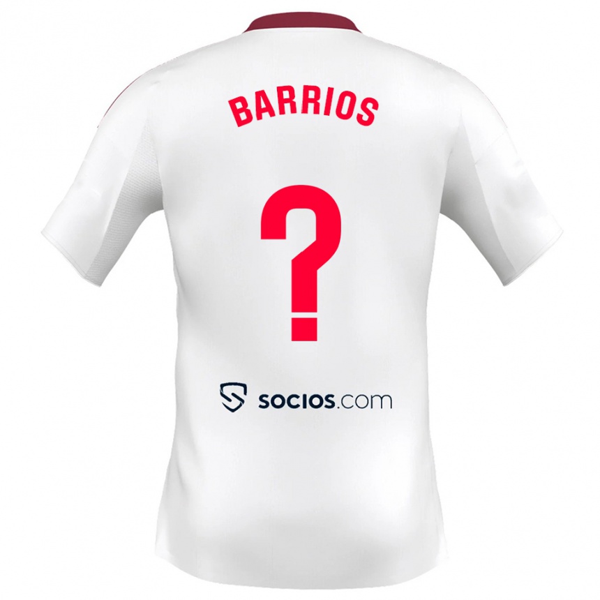 גברים כדורגל Rodrigo Barrios #0 לבן אדום ג'רזי ביתית 2025/26