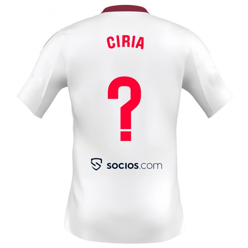 גברים כדורגל Alexis Ciria #0 לבן אדום ג'רזי ביתית 2025/26