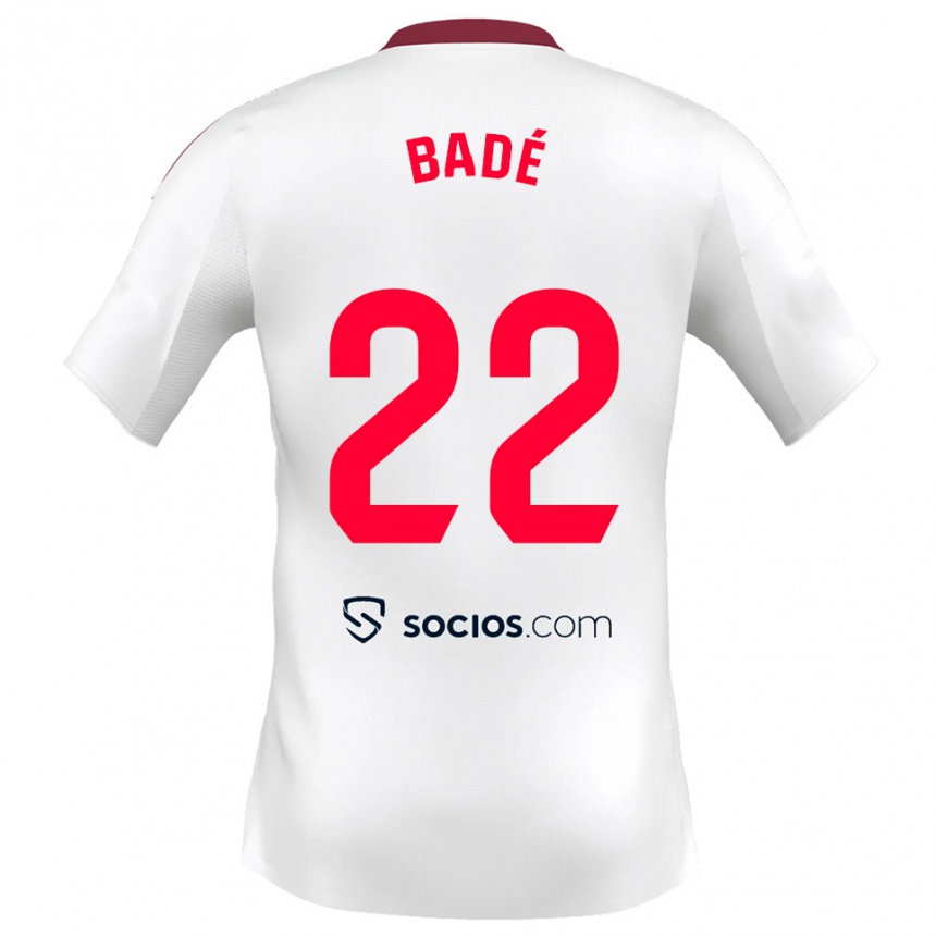 גברים כדורגל לואיק באדה #22 לבן אדום ג'רזי ביתית 2025/26