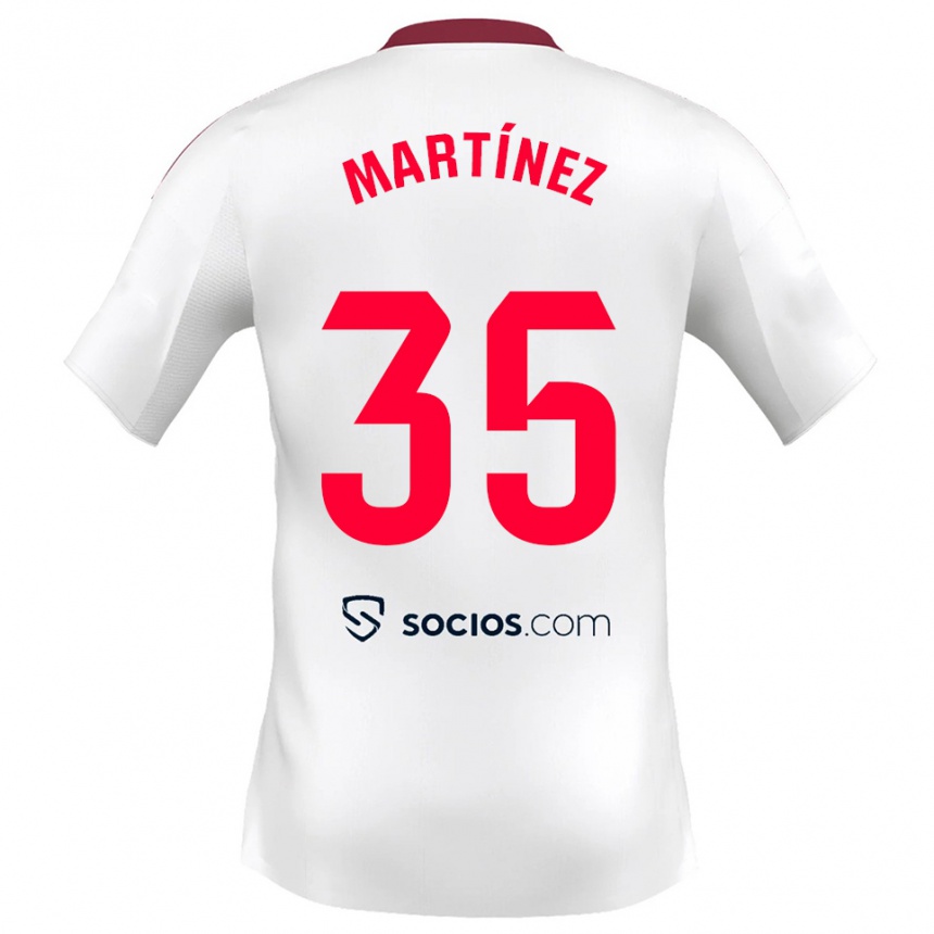 גברים כדורגל Ramón Martínez #35 לבן אדום ג'רזי ביתית 2025/26