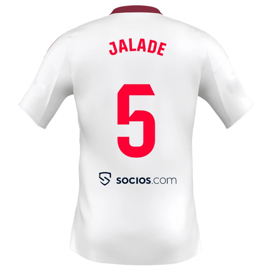 גברים כדורגל רוברט רזבאן ג׳לא׳דה #5 לבן אדום ג'רזי ביתית 2025/26
