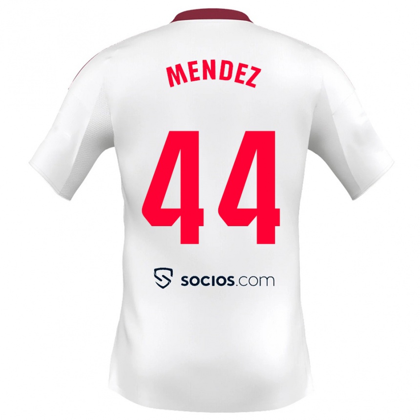 גברים כדורגל Tomas Mendez #44 לבן אדום ג'רזי ביתית 2025/26