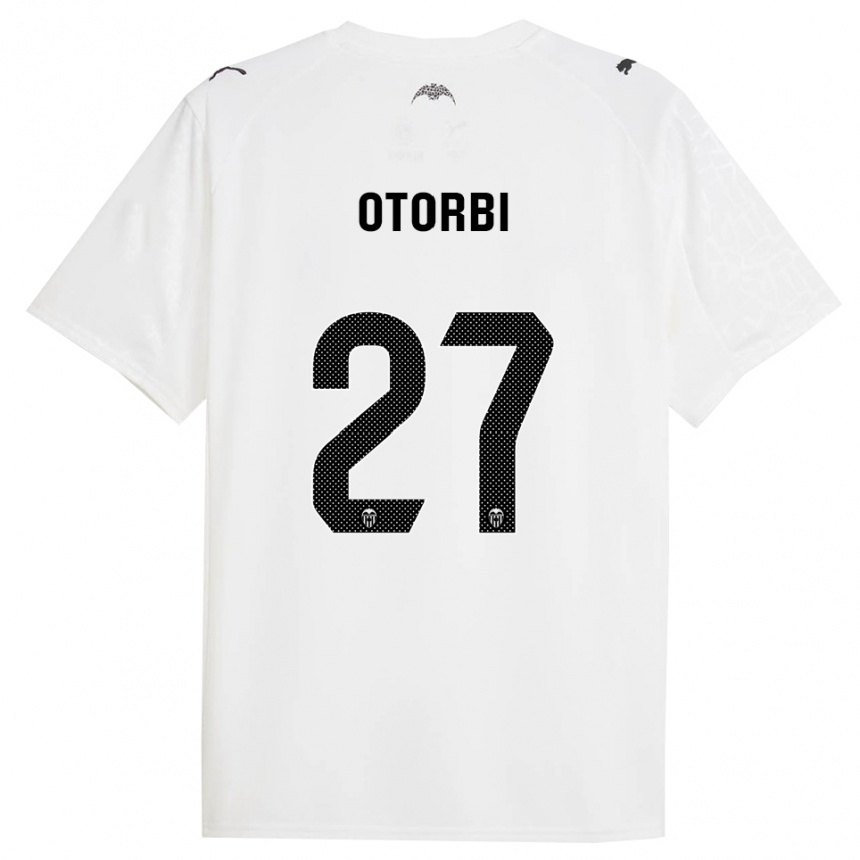 גברים כדורגל David Otorbi #27 לבן שחור ג'רזי ביתית 2025/26